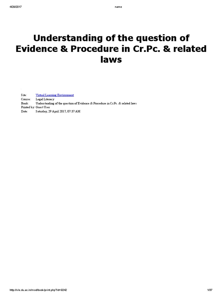 Evidence Act Commentary IMP | Download Free PDF | Evidence (Law ...