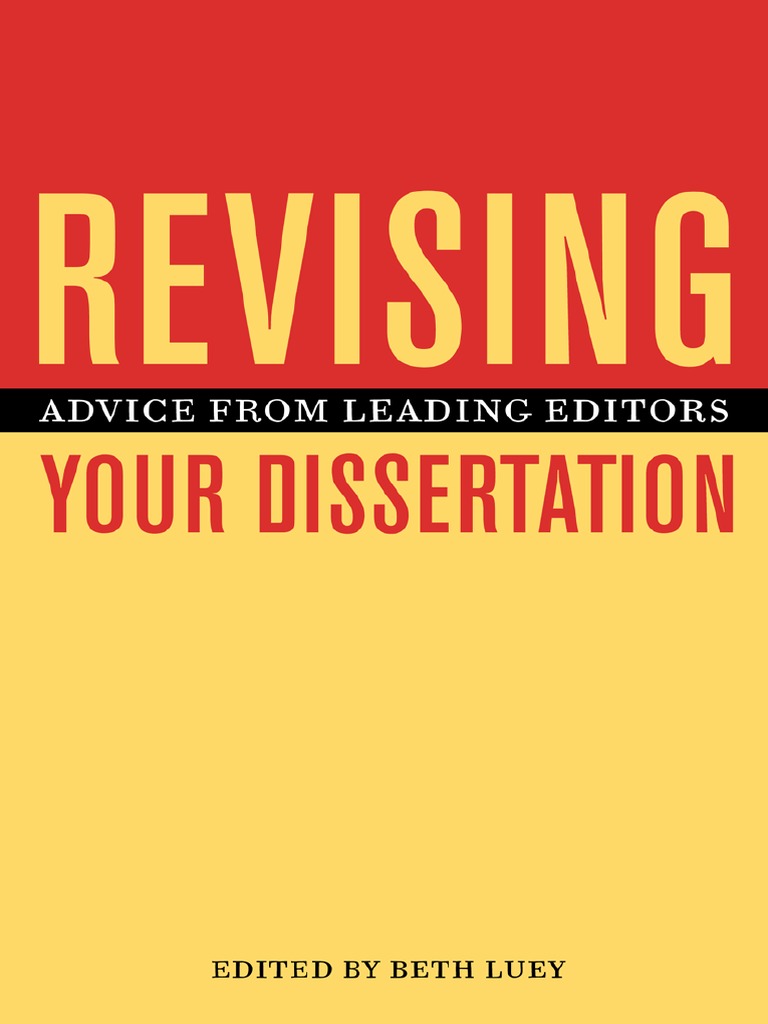 Phd thesis revisions