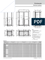 Enclosure system baying and enclosure dimensions