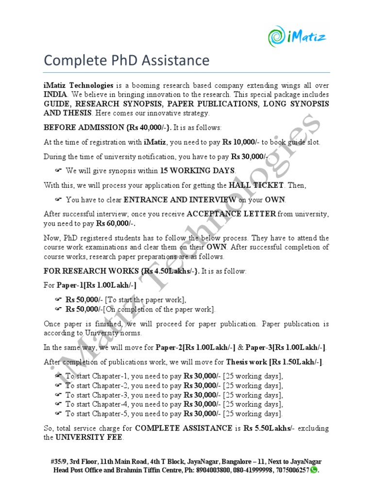Complete Phd Assistance Pdf