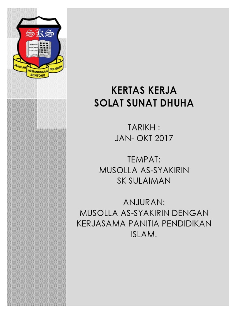 Kertas Cadangan Solat Dhuha (Edited)