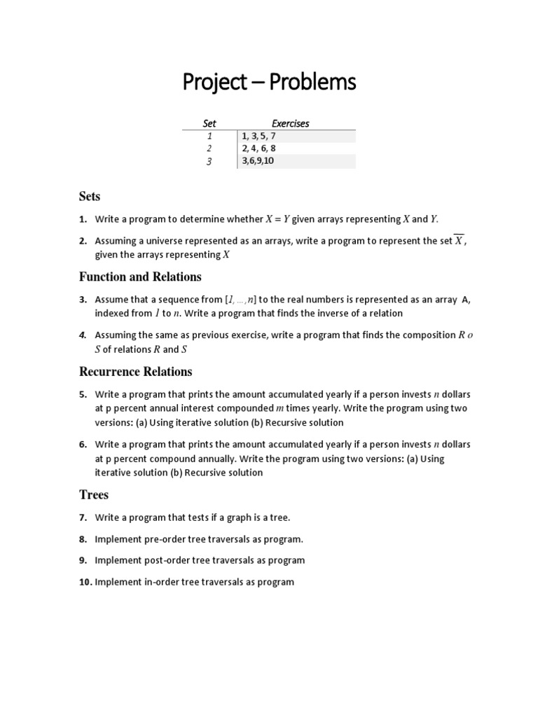 Programming Exercises for Students | PDF