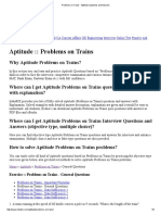 Problems On Trains - Aptitude Questions and Answers