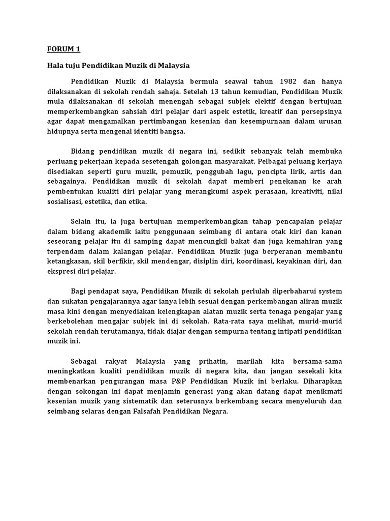 Forum Isu Semasa Pendidikan Muzik  PDF