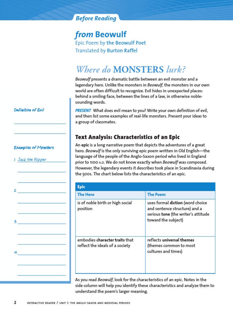 Essay on beowulf image