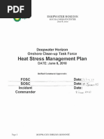 Heat Stress Management Plan: Deepwater Horizon Onshore Clean-Up Task Force