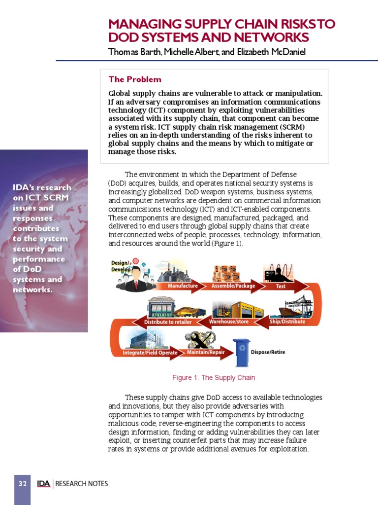DoD Supply Chain Risk Management Guide | PDF | Computer Security | Security