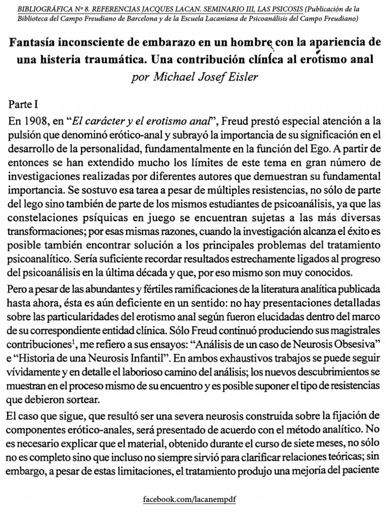 Eisler, M. J. - Fantasía Inconsciente de Embarazo en Un Hombre ...