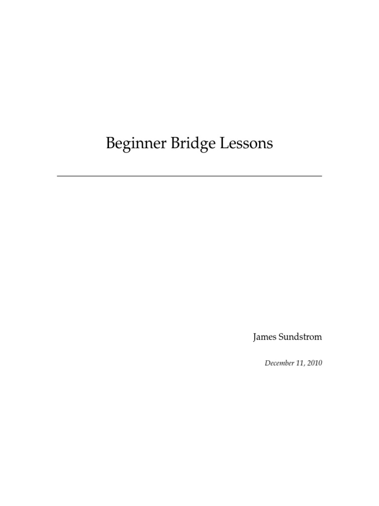 Beginner's Guide to Bridge Bidding | PDF | Contract Bridge | Gaming Devices