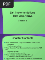 List Implementations That Use Arrays