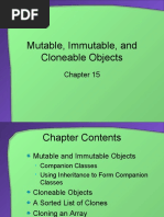 Mutable, Immutable, and Cloneable Objects