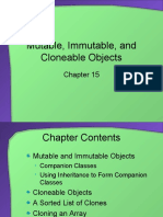 Mutable, Immutable, and Cloneable Objects