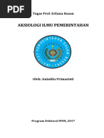 Download AKSIOLOGI ILMU PEMERINTAHAN by Primastuti Anindita SN351761740 doc pdf