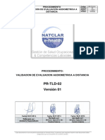 PR-TLD-02 Validación de Evaluación Audiométrica A Distancia Ver.01