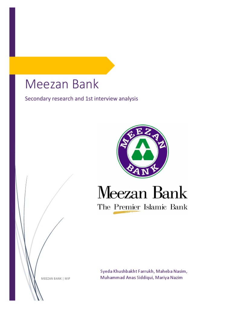 Meezan Bank - Final First Submission | PDF | Islamic Banking And ...