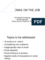 USING EMAIL On The JOB PowerPoint From K Flinchbaugh 3-11-08