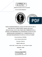 "EFECTO IDPOTENSOR DEL EXTRACTO METANÓLICO DE LA PIEL DE PAPA "LOMO NEGRO" Solanum tuberosum L. (SOLANACEAE, NATIVA DEL PERÚ) POR INHIBICIÓN DE LA ENZIMA CONVERTIDORA DE ANGIOTENSINA EN RATAS CON HIPERTENSIÓN EXPERIMENTAL Y NORMOTENSAS: UN ESTUDIO POR MÉTODOS INV ASIVO IN VIVO E IN VITRO"