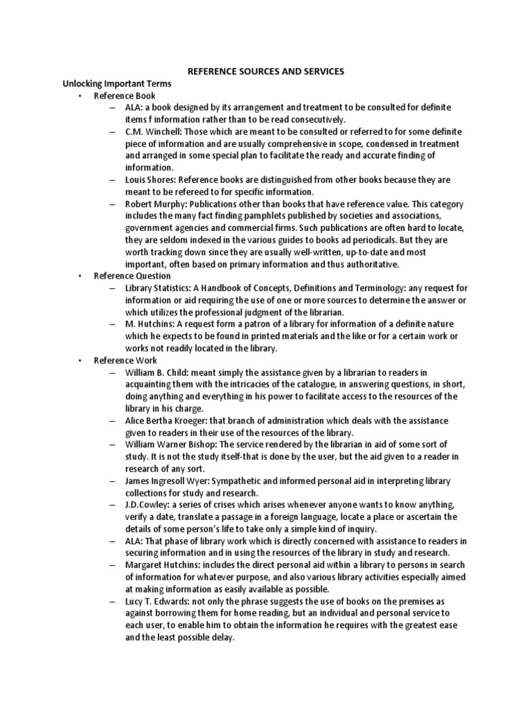 Understanding Reference Sources and Services | PDF | Librarian | Libraries