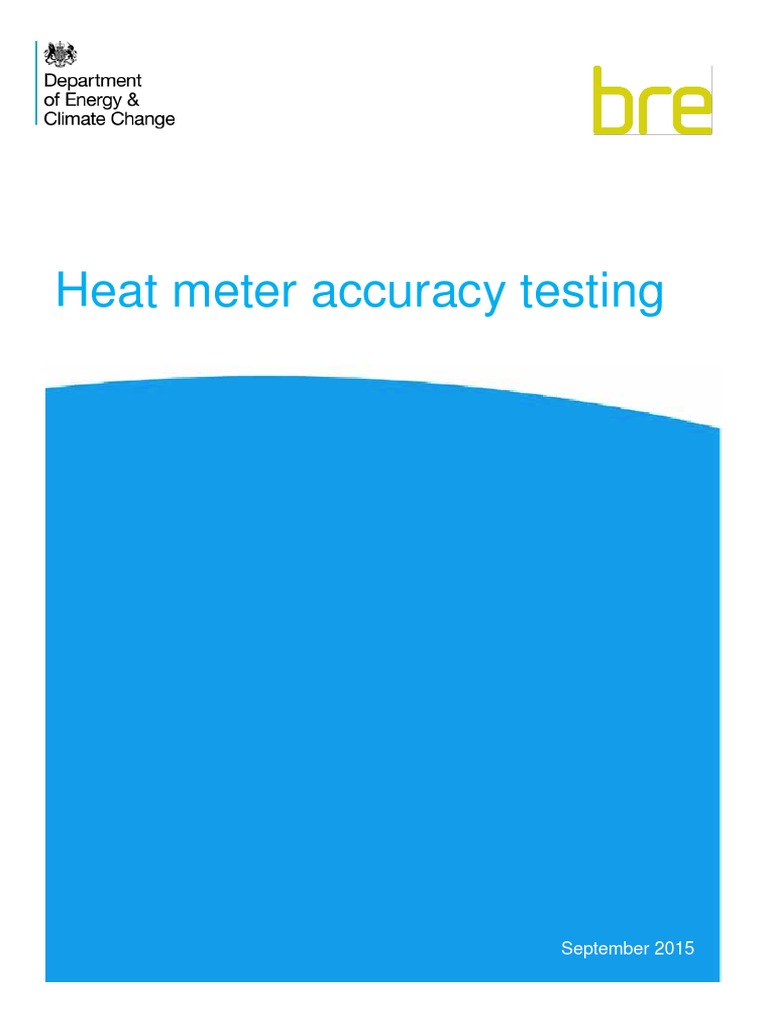 Heat Meter Accuracy Testing Report PDF Flow Measurement Measuring