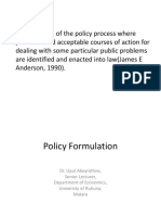 Policy Formulation