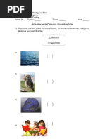 Prova Adaptada de Ciências_Gracilene