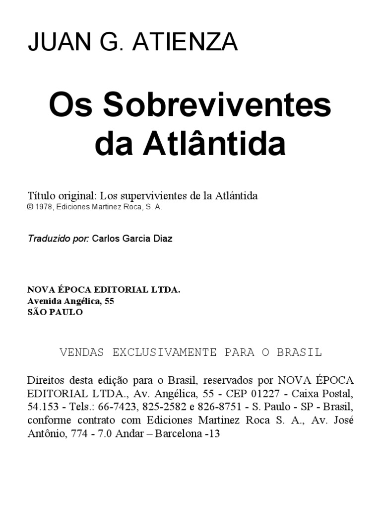 Sobreviventes da Atlântida, Os-Juan Garcia Atienza(2), PDF, Cavaleiros  Templários