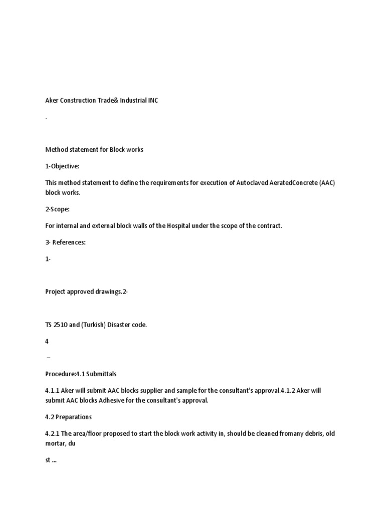 Block Work | PDF | Masonry | Mortar (Masonry)