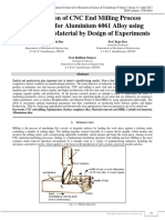 Optimization of CNC End Milling Process Parameters For Aluminium 6061 Alloy Using Carbide Tool Material by Design of Experiments