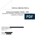 Secuencia Didáctica Democracia Populista 1943/46 – 1955