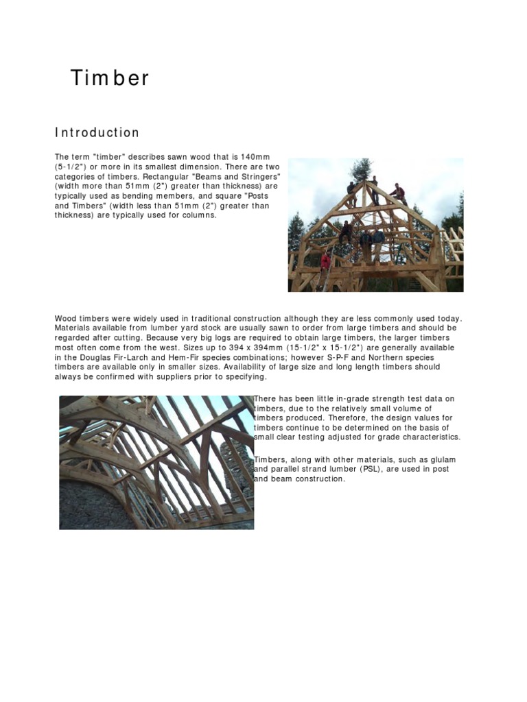 Timber PDF | PDF | Lumber | Building Engineering