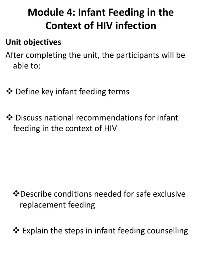 Infant Feeding Guidelines for HIV | PDF | Infant Formula | Breastfeeding