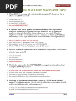 CCNA 2 Chapter 10 v5.0 Exam Answers 2015 100