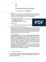 Información Sobre El Examen Cuarto Ciclo 2017-I