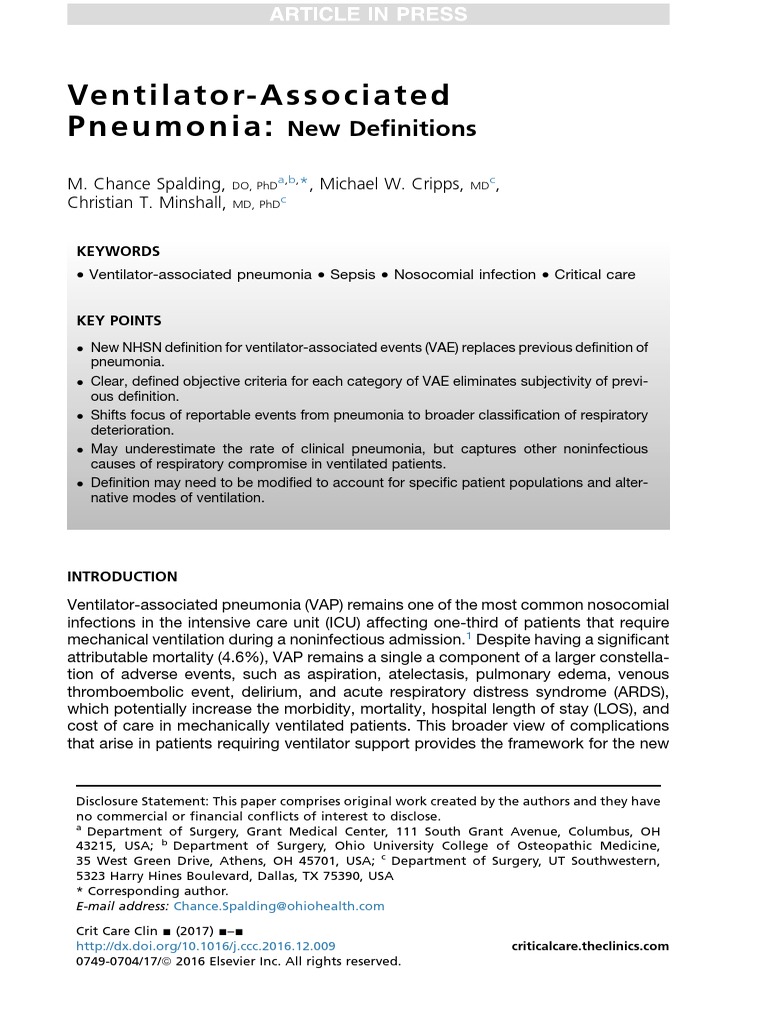 VentilatorAssociated Pneumonia_ New Definitions Pneumonia
