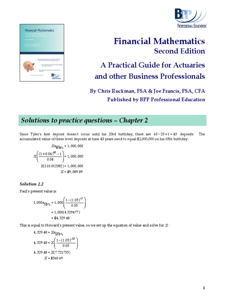 FM Textbook Solutions Chapter 2 Second Edition PDF | PDF | Present ...