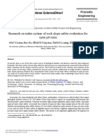 Research On Index System of Rock Slope Safety Evaluation For Open Pit Mine