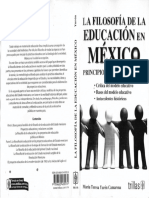 Yurén, T. La Filosofía de La Educación en México.