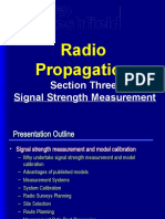 Radio Propagation: Section Three Signal Strength Measurement
