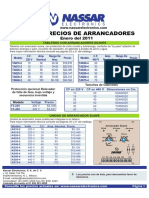 Lista de precios de arrancadores para motores