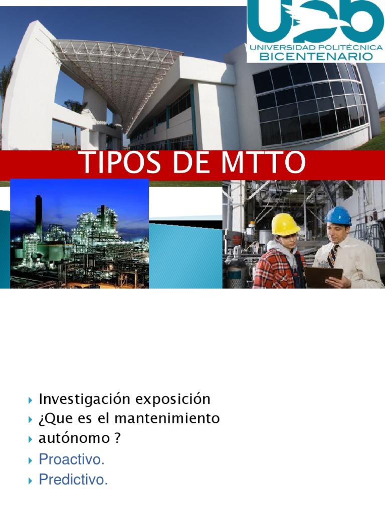 Tipos de Mantenimiento Industrial | PDF | Termografía | Ultrasonido