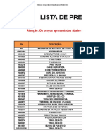 Lista de Preços - JLG Latino