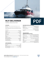 M/V Deliverer: Vessel Specification