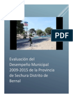 Evaluación Del Desempeño Municipal 2009