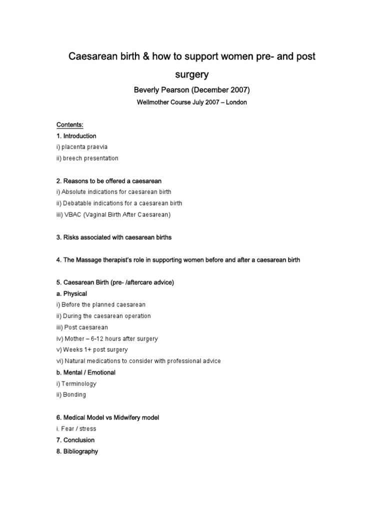 Caesarean change essay picture