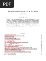 Rotations Lorentz Transformations