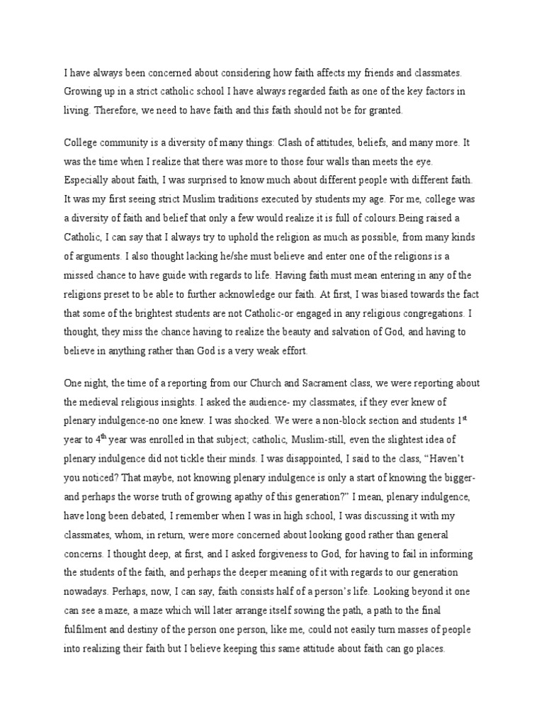 Christian philosophy reflection essay 07 picture