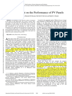 Effects of Dust On The Performance of PV Panels