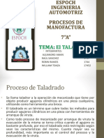 Tipos de taladradoras y proceso de taladrado