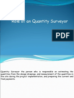 Role of an Quantity Surveyor