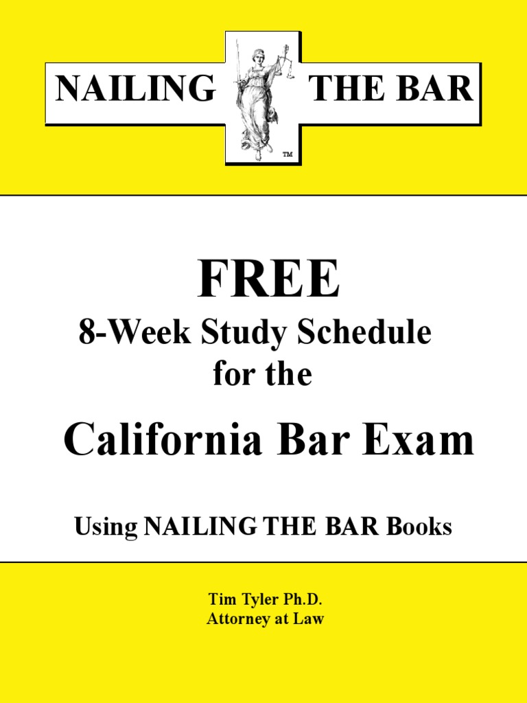 Bar Exam Study Schedule Download Free PDF Test (Assessment) Portable Document Format